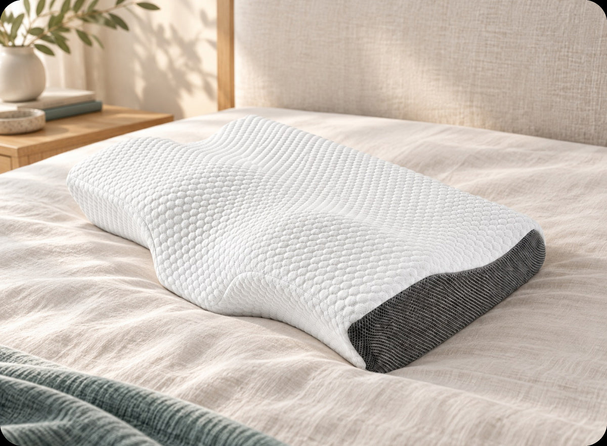 Almohada CERVICAL BALANCE sobre la cama